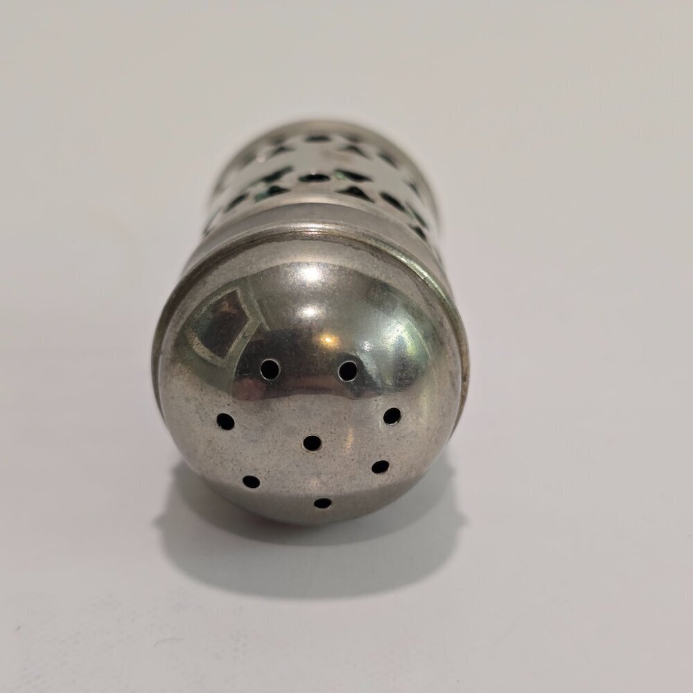 APEX - Vintage EPNS Cobalt Glass Insert Salt Shaker, Single - Picture 3 of 6